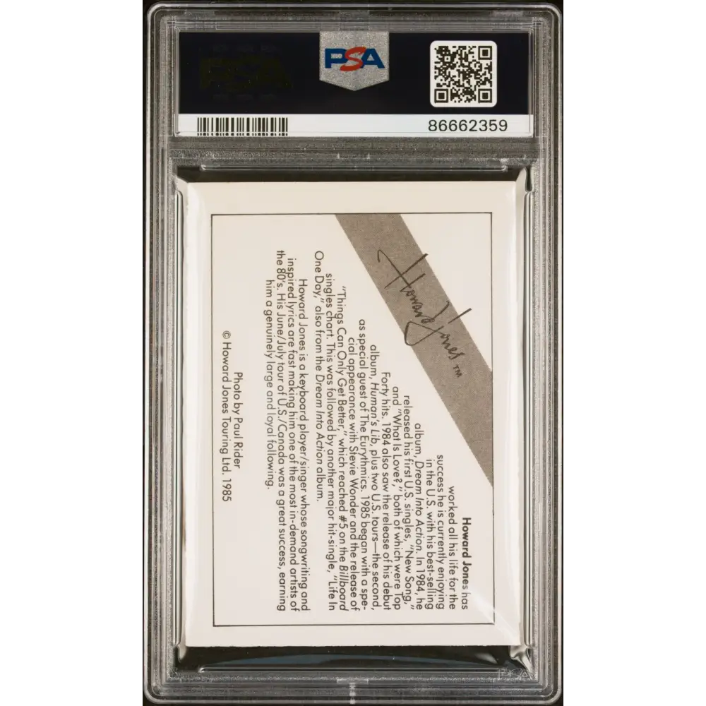 1985 WONDER BREAD ROCK STARS HOWARD JONES ROCK STARS # - PSA 8 - Graded Sports Cards PSA 8