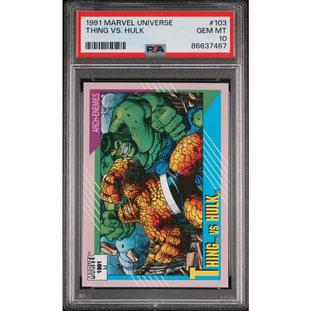 1991 MARVEL UNIVERSE THING VS. HULK #103 - PSA 10 - Graded Marvel PSA 10