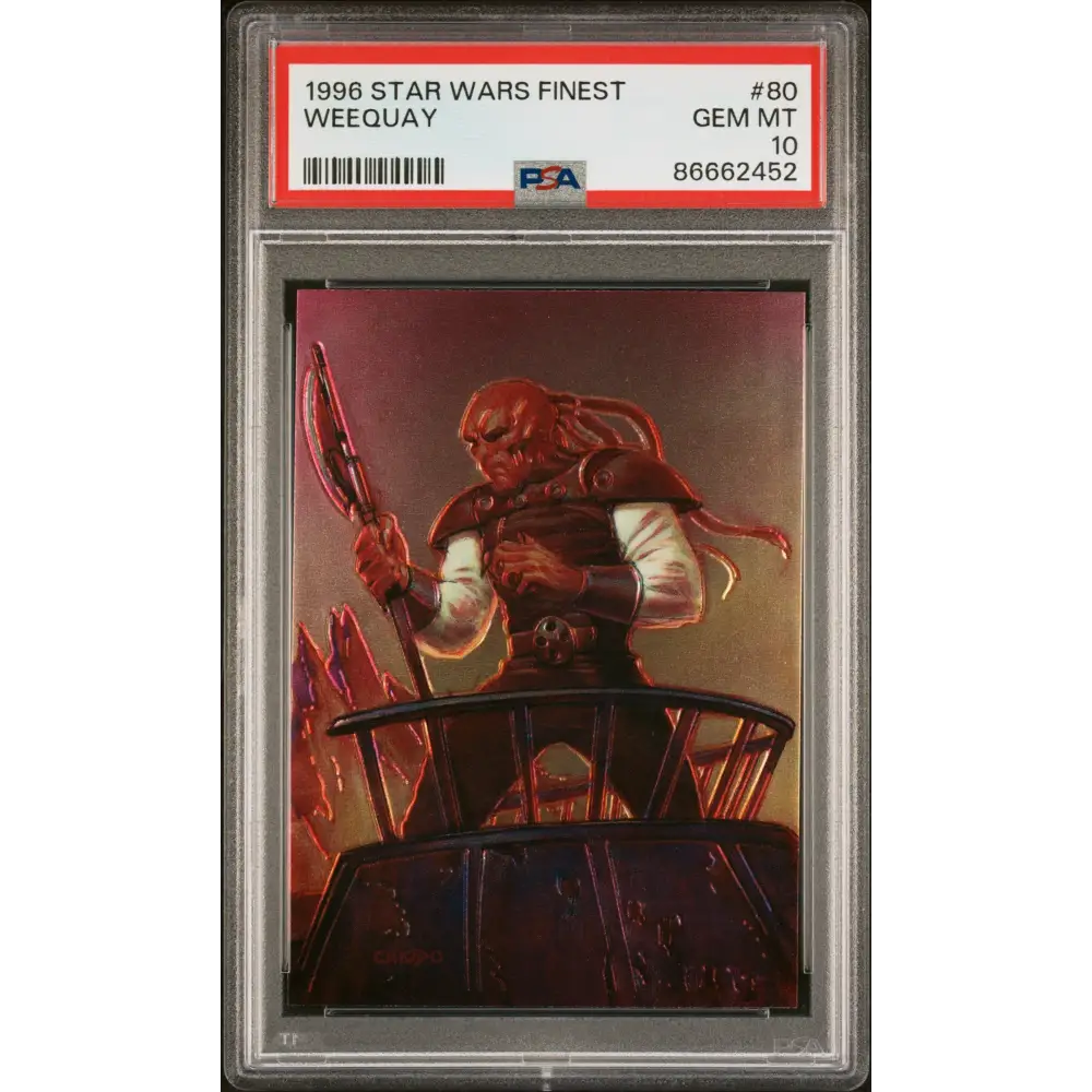 1996 STAR WARS FINEST WEEQUAY #80 - PSA 10 - Graded Star Wars Cards 10