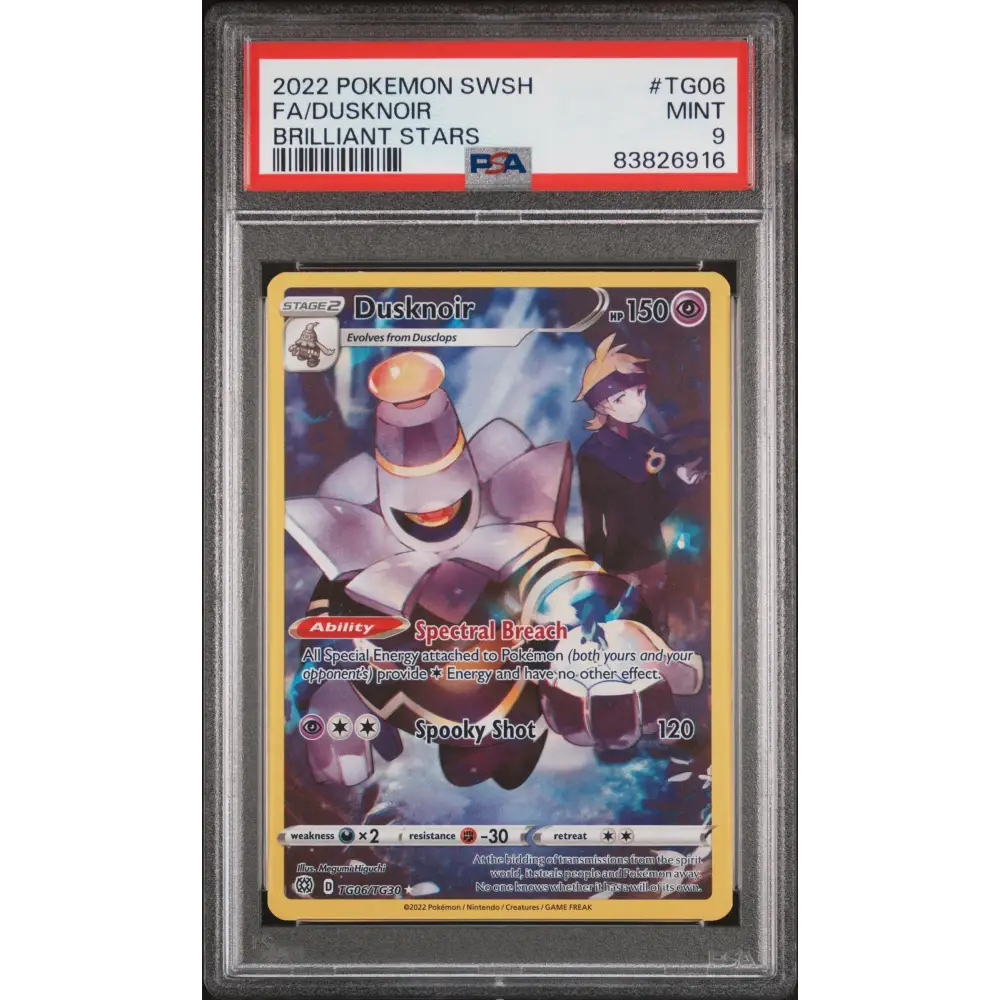 2022 POKEMON SWORD & SHIELD BRILLIANT STARS FA/DUSKNOIR #TG06 PSA 9 - Graded Pokémon PSA 9