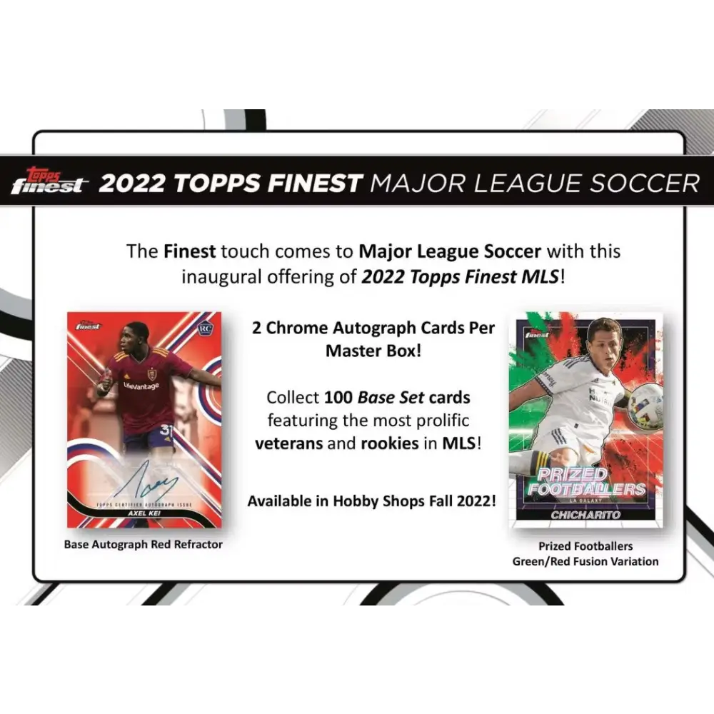 2022 Topps MLS Major League Soccer Finest Soccer Hobby Box