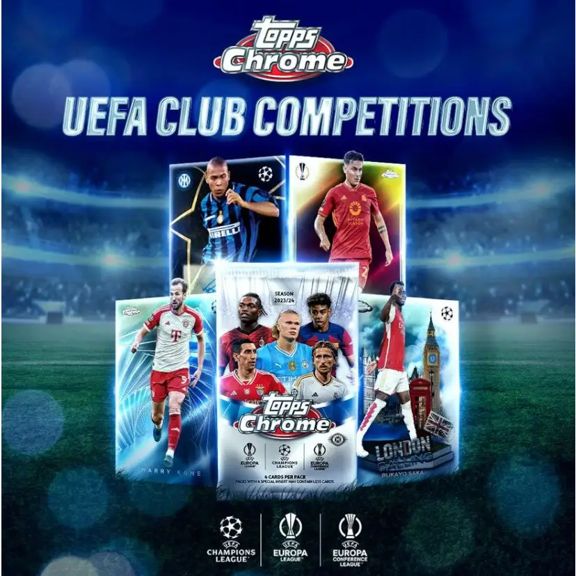2023/24 Topps Chrome UEFA Club Competitions Soccer Hobby Box