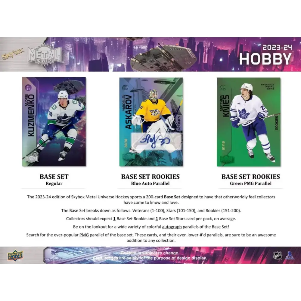 2023/24 Upper Deck Skybox Metal Universe Hockey Hobby Box