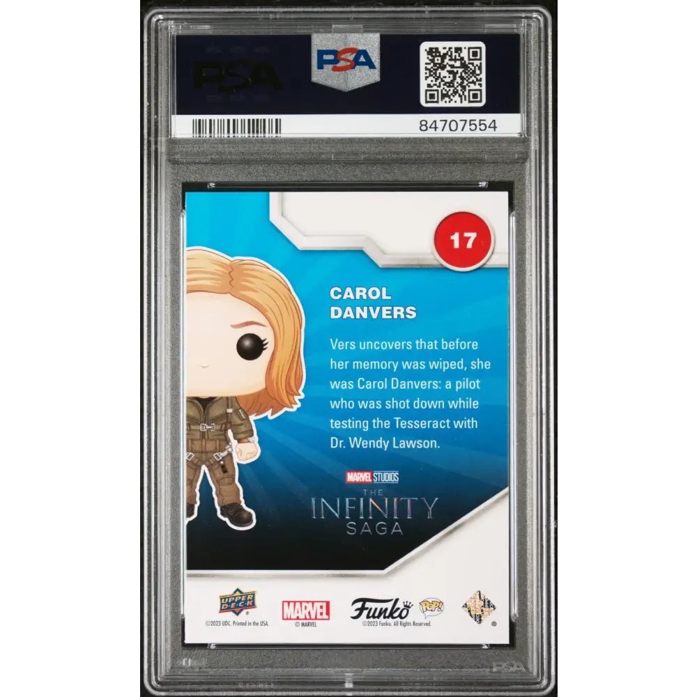 2023 UPPER DECK FUNKO POP MARVEL CAROL DANVERS SPECTRUM #17 PSA 9 - Graded Funko Card 9