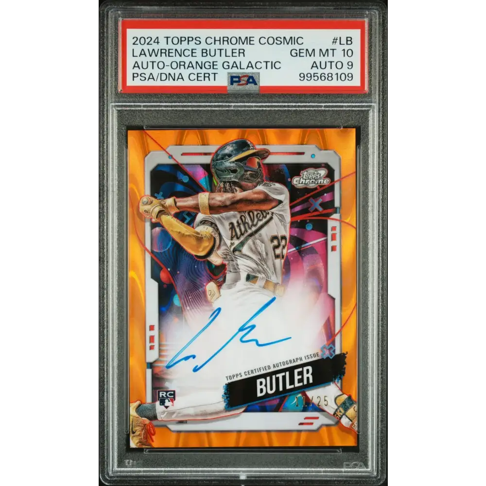 2024 Topps Chrome Cosmic Auto Lawrence Butler Auto-Orange Galactic PSA 10