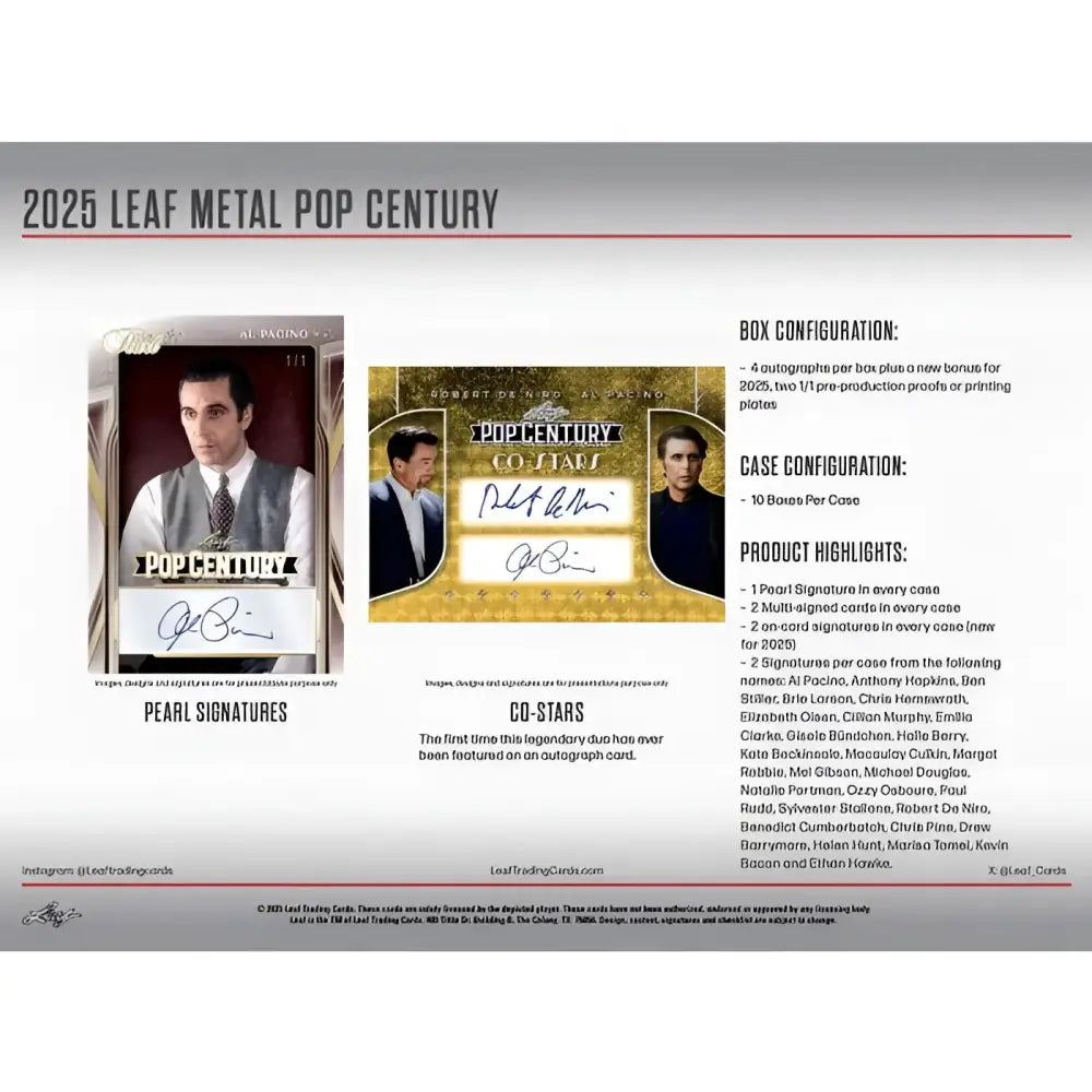 2025 Leaf Metal Pop Century Box