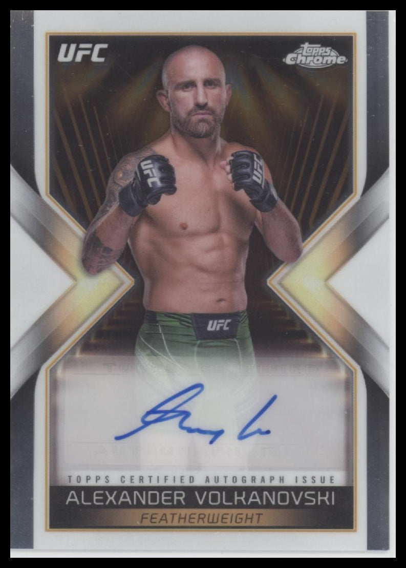 Alexander Volkanovski 2024 Topps Chrome UFC #MEA-AVO Main Event Autographs