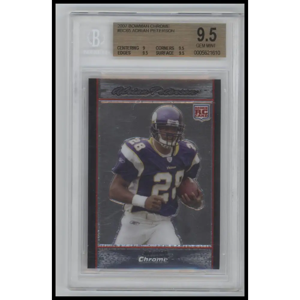 Adrian Peterson 2007 Bowman Chrome #BC65 BGS 9.5 - Graded Trading Card