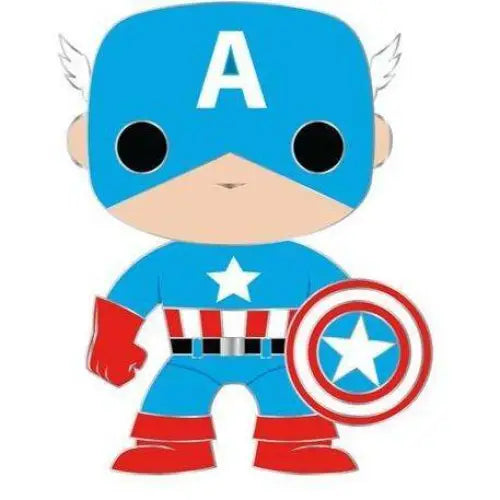 Funko Pop!- Marvel Large Enamel Pin - Select Figure(s) - 07 Captain America - Toys & Games