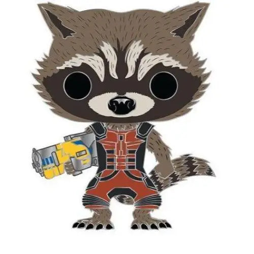 Funko Pop!- Marvel Large Enamel Pin - Select Figure(s) - 10 Rocket Raccoon - Toys & Games