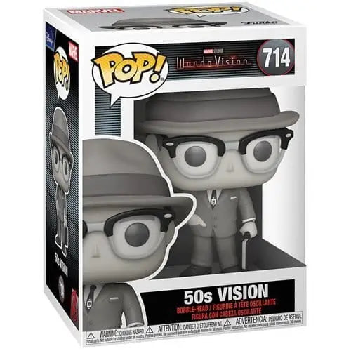 Funko Pop! - Marvel WandaVision Vinyl Figures - Select Figure(s) - 714 - 50’s Vision Black & White - Action Figure