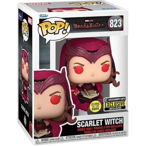 Funko Pop! - Marvel WandaVision Vinyl Figures - Select Figure(s) - 823 - Scarlet Witch Glow-in-the-Dark (Exclusive,