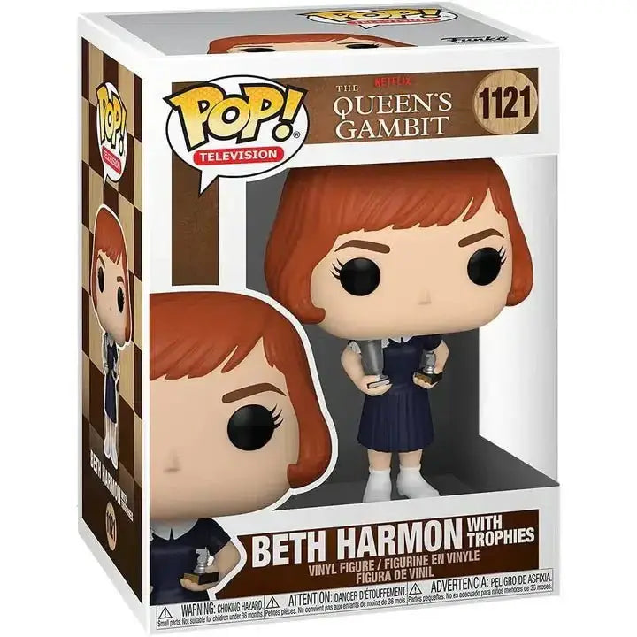 Funko Pop! TV - Queen’s Gambit Vinyl Figure - Select Figure(s) - #1121 Beth Harmon (with Trophies) - Action Figure