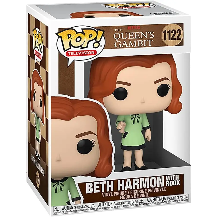 Funko Pop! TV - Queen’s Gambit Vinyl Figure - Select Figure(s) - #1122 Beth Harmon (with Rook) - Action Figure