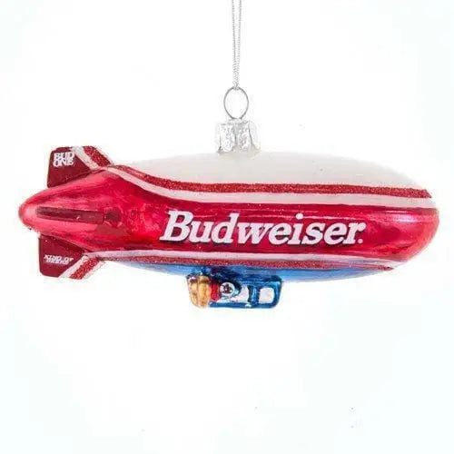 Kurt Adler - Budweiser Beer Ornament - Choose your Style - Budweiser Blimp 4 1/2’’ Glass - Toys & Games