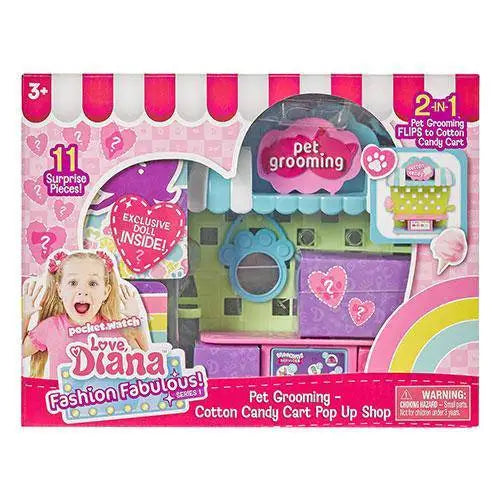 Love Diana Fashion Fab 3.5 Inch Pet Grooming 2 in 1 Playset - Action & Toy Figures