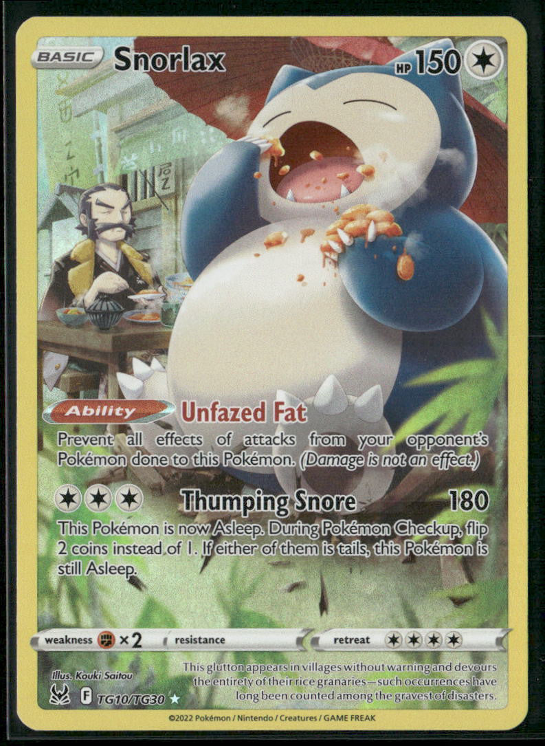 Snorlax SWSH11: Lost Origin Trainer Gallery #TG10/TG30