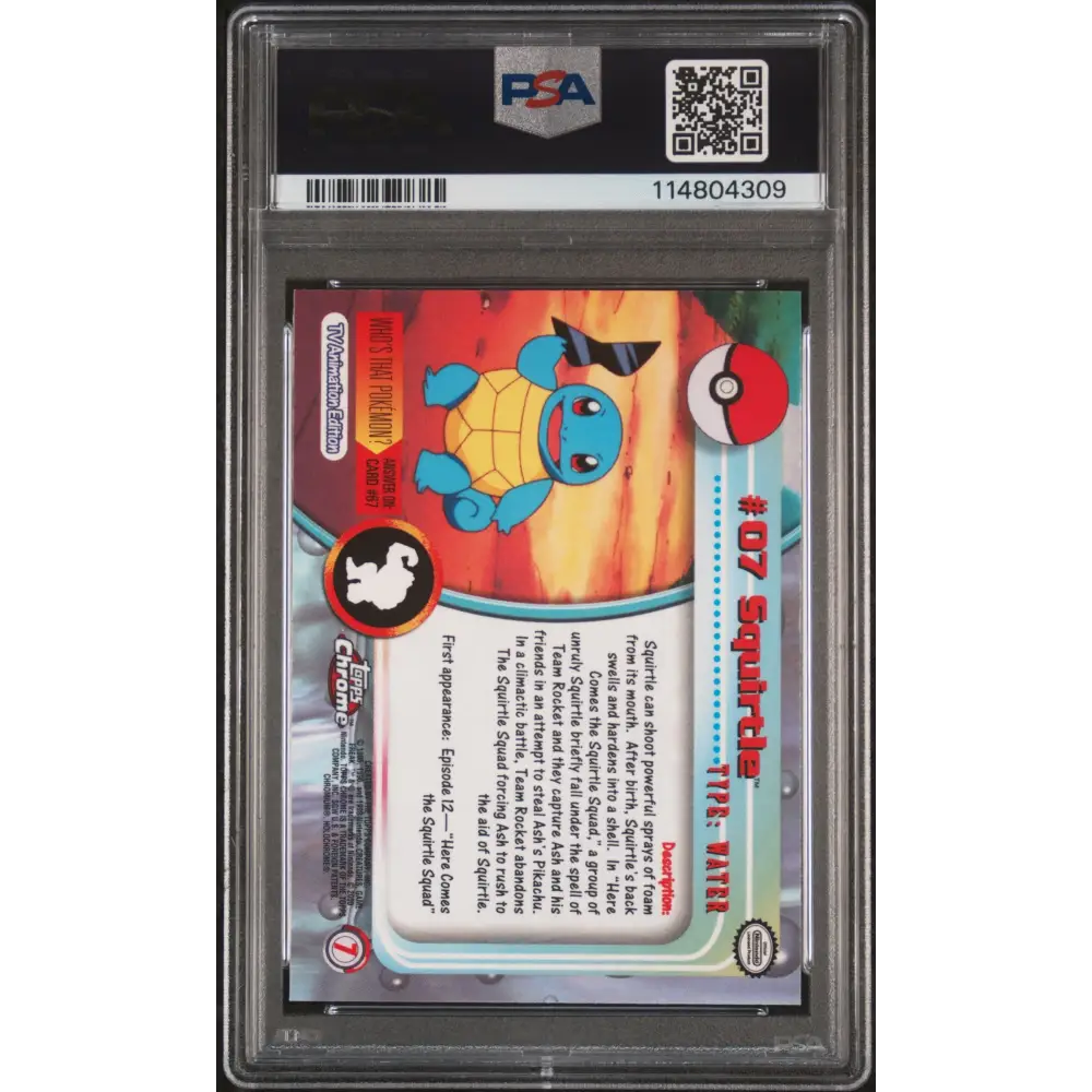 Squirtle 2000 Topps Chrome Pokemon T.V. #7 Pokemon T.V. PSA 10 - Graded Trading Card