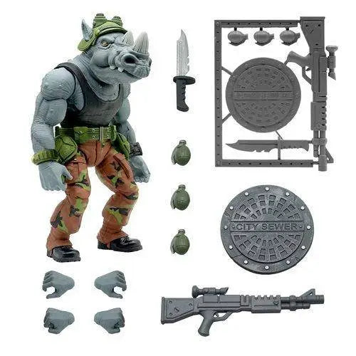 Super7 Teenage Mutant Ninja Turtles Ultimates 7-Inch - Select Action Figure(s) - Rocksteady - Action & Toy Figures