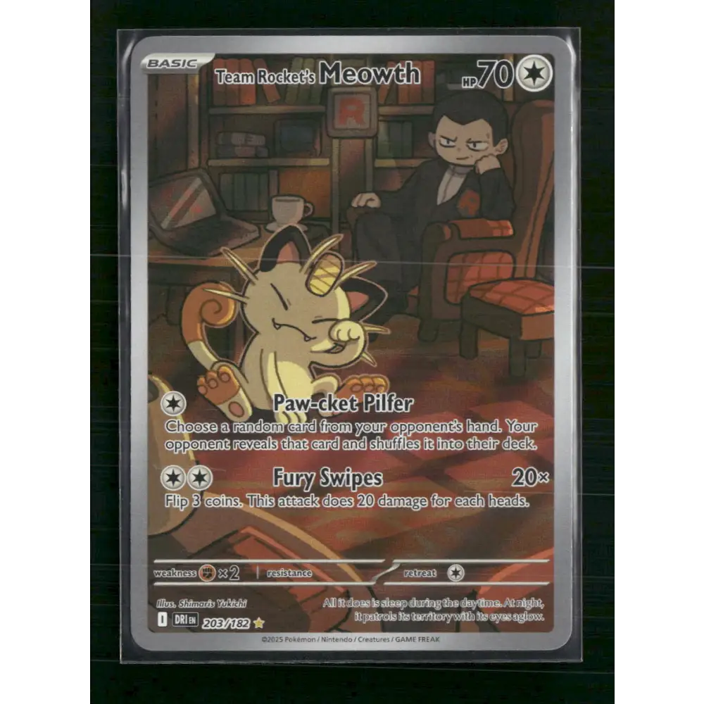 Team Rocket’s Meowth SV10: Destined Rivals #203/182 - Trading Card