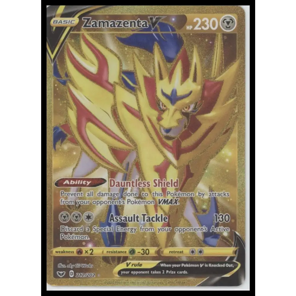 Zamazenta V (Secret) SWSH01: Sword & Shield Base Set #212/202
