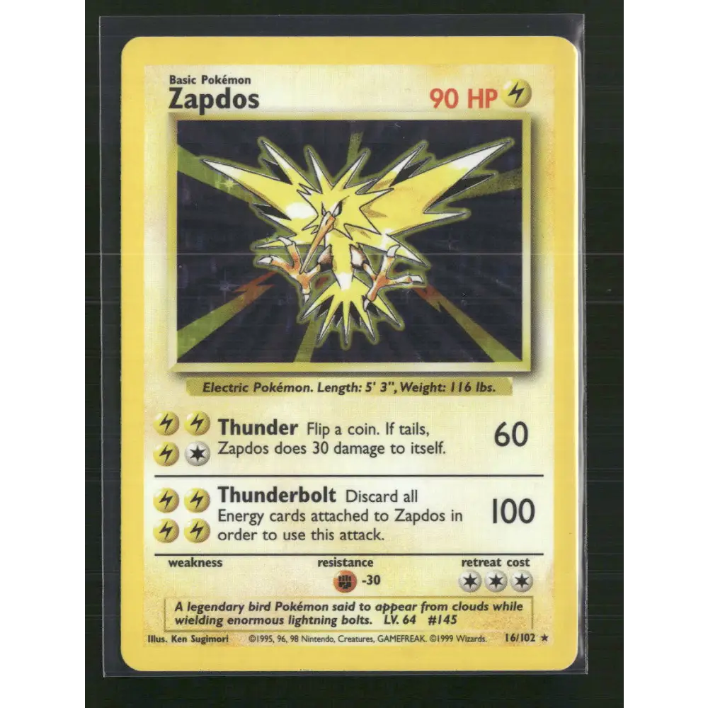 Zapdos Base Set #016/102 - Trading Card