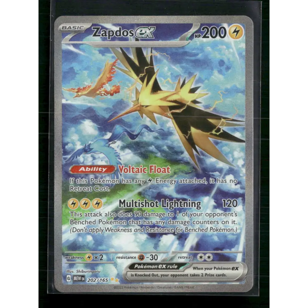Zapdos ex SV: Scarlet & Violet 151 #202/165 - Trading Card