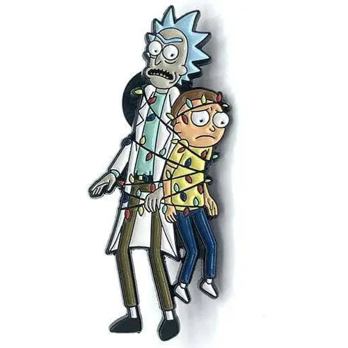 Zen Monkey: Rick and Morty Tangled in Lights - Rick and Morty Enamel Pin - Toys & Games
