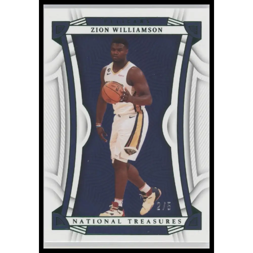 Zion Williamson 2022-23 Panini National Treasures #69 Emerald #/5 - Trading Card