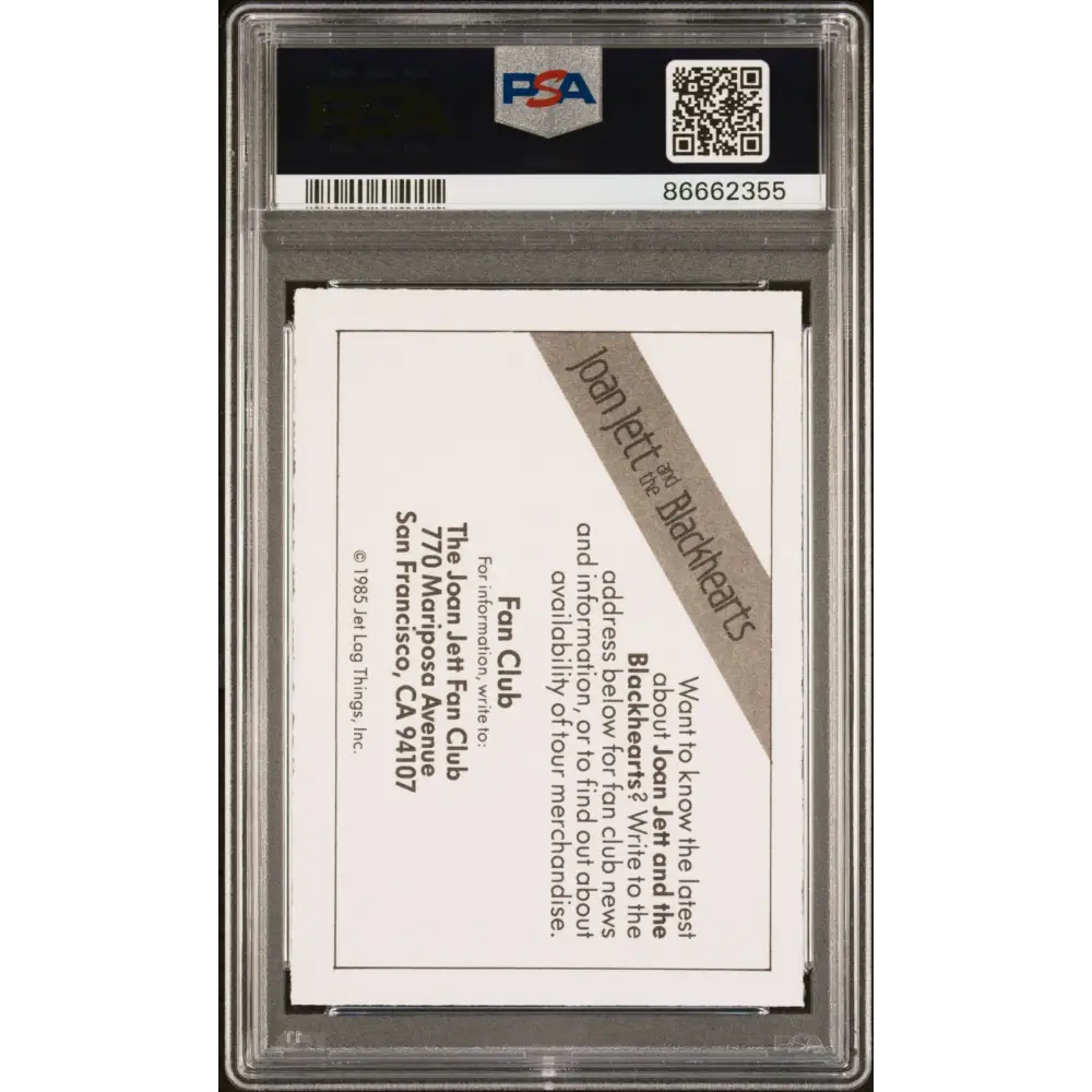 1985 WONDER BREAD ROCK STARS JOAN JETT/BLACKHEARTS ROCK STARS # - PSA 9 - Graded Sports Cards PSA 9