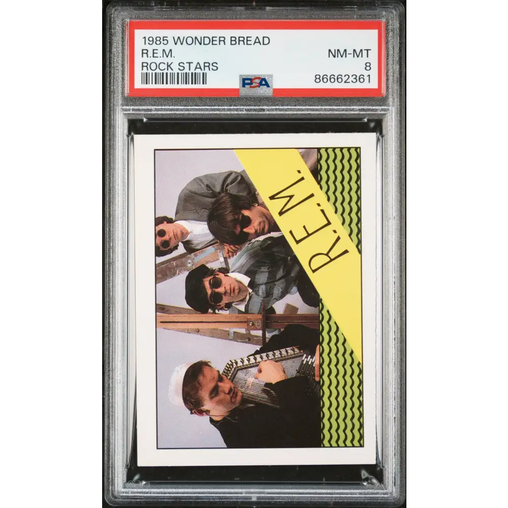 1985 WONDER BREAD ROCK STARS R.E.M. ROCK STARS # - PSA 8 - Graded Sports Cards PSA 8