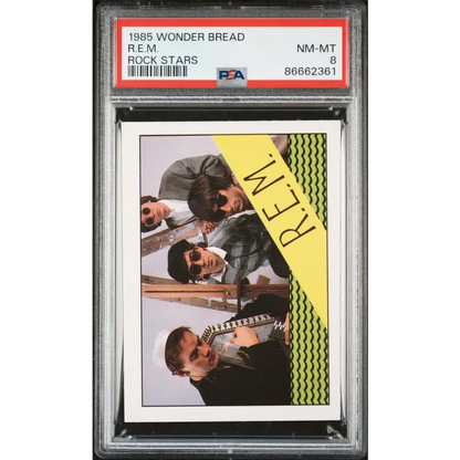 1985 WONDER BREAD ROCK STARS R.E.M. ROCK STARS # - PSA 8 - Graded Sports Cards PSA 8