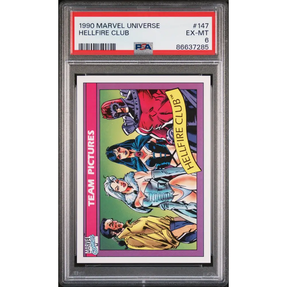 1990 MARVEL UNIVERSE HELLFIRE CLUB #147 - PSA 6 - Graded Marvel PSA 6