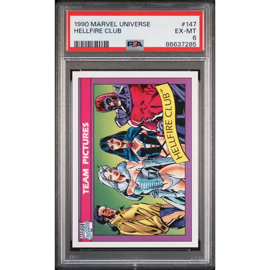 1990 MARVEL UNIVERSE HELLFIRE CLUB #147 - PSA 6 - Graded Marvel PSA 6