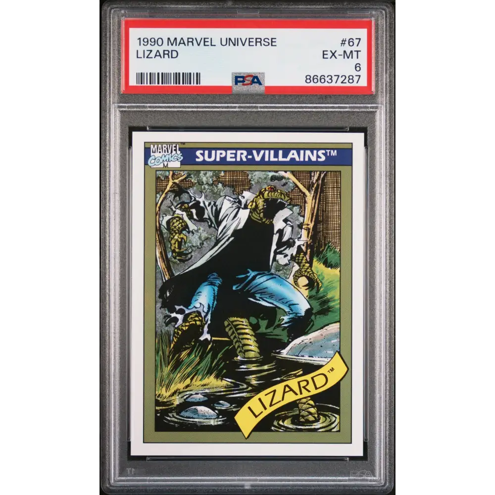 1990 MARVEL UNIVERSE LIZARD #67 - PSA 6 - Graded Marvel PSA 6