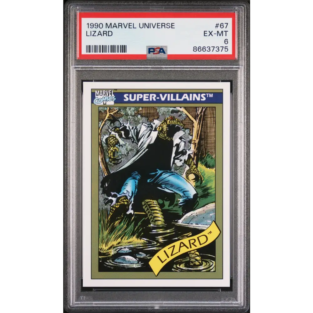 1990 MARVEL UNIVERSE LIZARD #67 - PSA 6 - Graded Marvel PSA 6