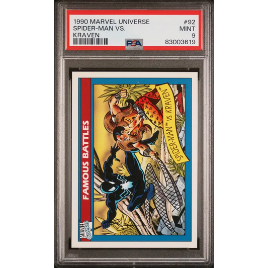 1990 MARVEL UNIVERSE SPIDER-MAN VS. KRAVEN #92 - PSA 9 - Graded Marvel PSA 9