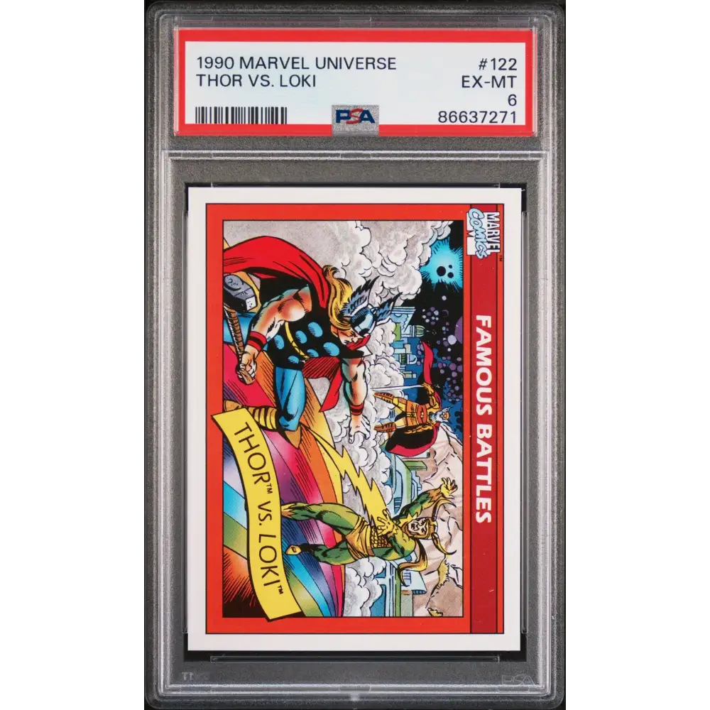 1990 MARVEL UNIVERSE THOR VS. LOKI #122 - PSA 6 - Graded Marvel PSA 6