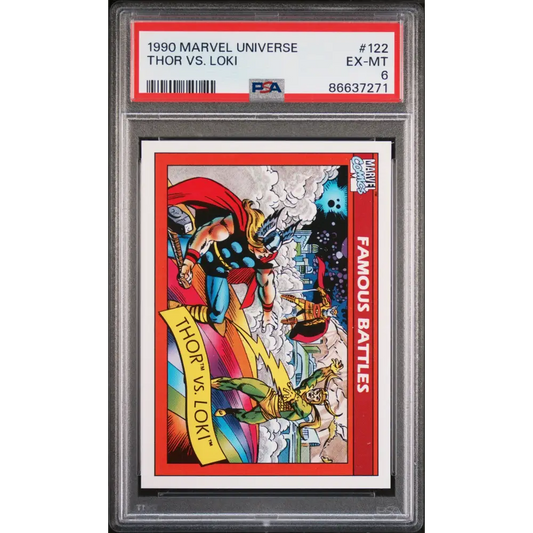 1990 MARVEL UNIVERSE THOR VS. LOKI #122 - PSA 6 - Graded Marvel PSA 6