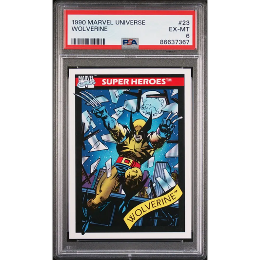 1990 MARVEL UNIVERSE WOLVERINE #23 - PSA 6 - Graded Marvel PSA 6