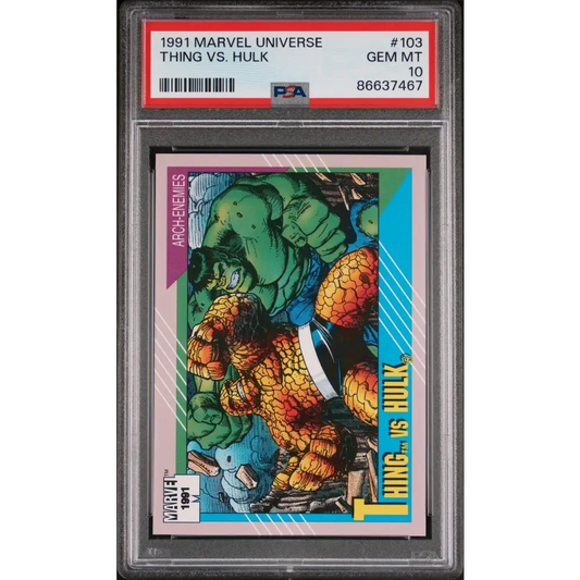 1991 MARVEL UNIVERSE THING VS. HULK #103 - PSA 10 - Graded Marvel PSA 10