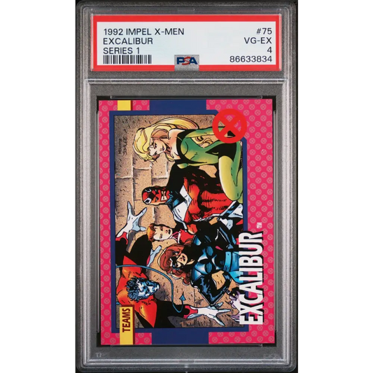 1992 IMPEL X-MEN SERIES 1 EXCALIBUR SERIES 1 #75 - PSA 4 - Graded Marvel PSA 6