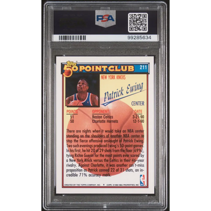 1992 TOPPS PATRICK EWING #211 - PSA 10 - Graded Sports Cards PSA 10