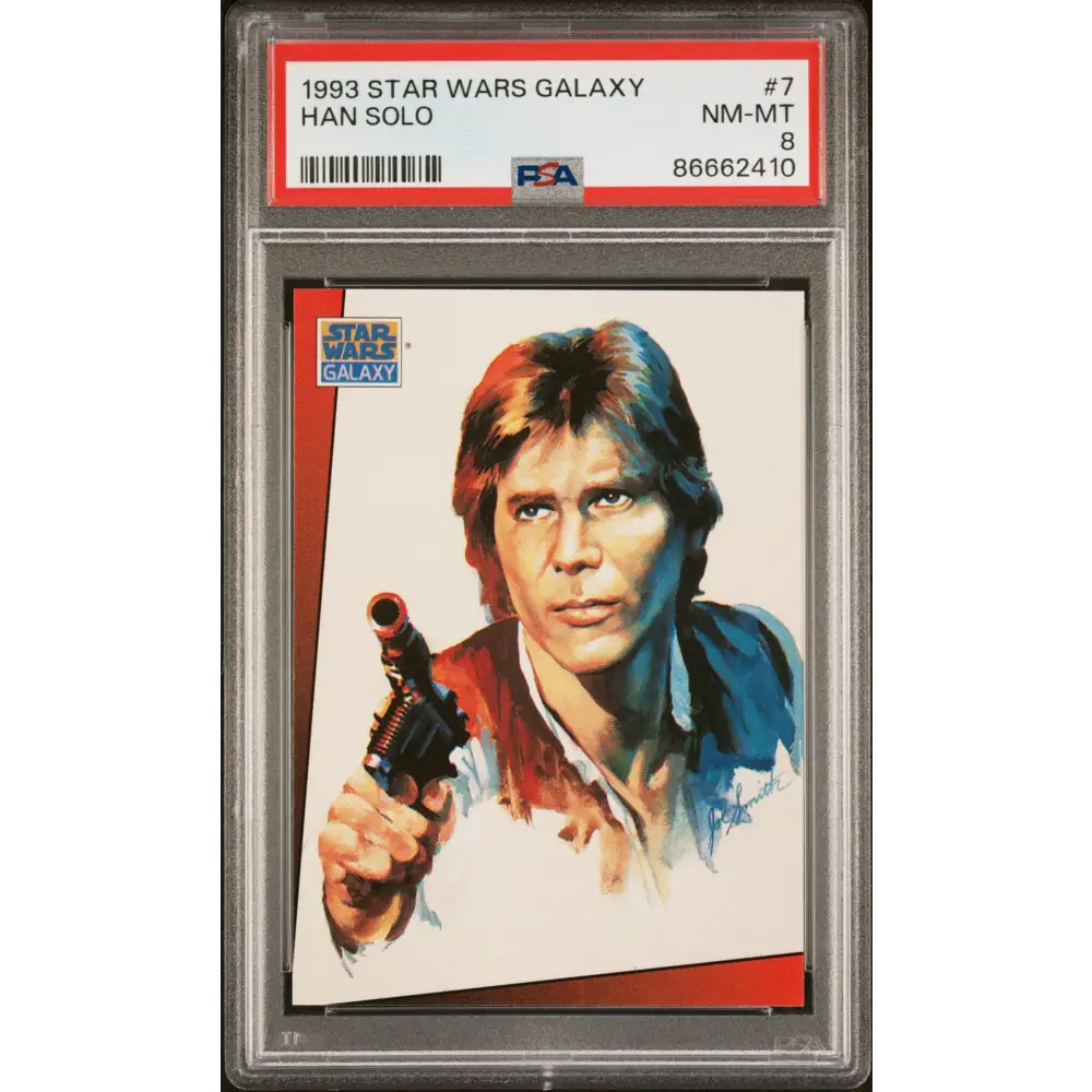 1993 STAR WARS GALAXY HAN SOLO #7 - PSA 8 - Graded Star Wars Cards 8