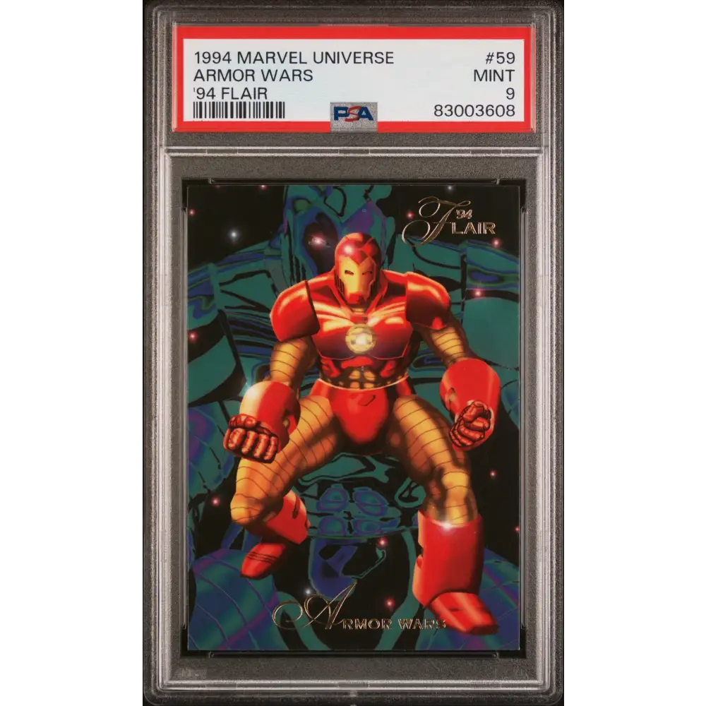 1994 MARVEL UNIVERSE ’94 FLAIR ARMOR WARS 94 FLAIR #59 - PSA 9 - Graded Marvel PSA 9