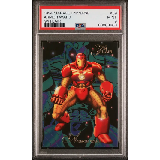 1994 MARVEL UNIVERSE ’94 FLAIR ARMOR WARS 94 FLAIR #59 - PSA 9 - Graded Marvel PSA 9