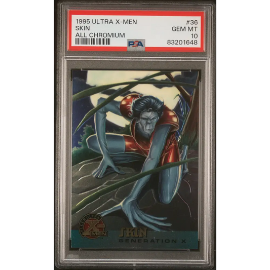 1995 ULTRA X-MEN ALL CHROMIUM SKIN ALL CHROMIUM #36 - PSA 10 - Graded Marvel PSA 10