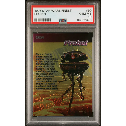 1996 STAR WARS FINEST PROBOT #90 - PSA 10 - Graded Star Wars Cards 10