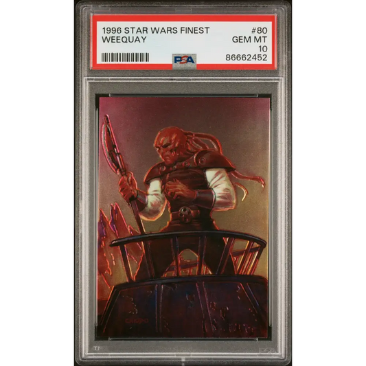 1996 STAR WARS FINEST WEEQUAY #80 - PSA 10 - Graded Star Wars Cards 10