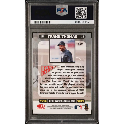 1998 DONRUSS FRANK THOMAS #157 - PSA 10 - Graded Sports Cards PSA 10